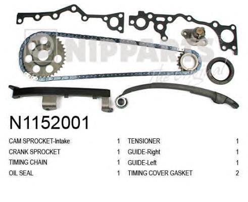 Carril de deslizamiento, cadena de distribución N1152001 Nipparts