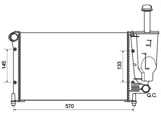 51773191 Fiat/Alfa/Lancia radiador refrigeración del motor