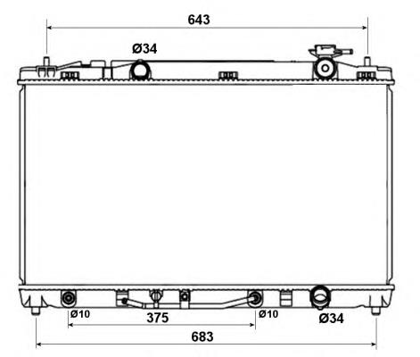 53185 NRF radiador refrigeración del motor