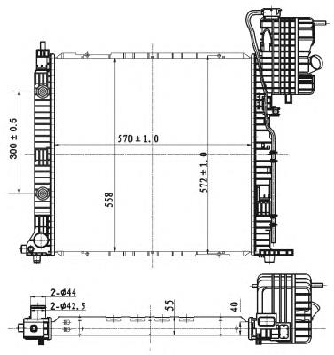 53177 NRF radiador refrigeración del motor