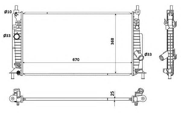 53060 NRF radiador refrigeración del motor