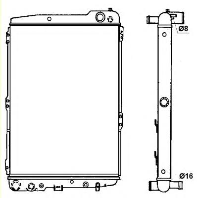 53071 NRF radiador refrigeración del motor