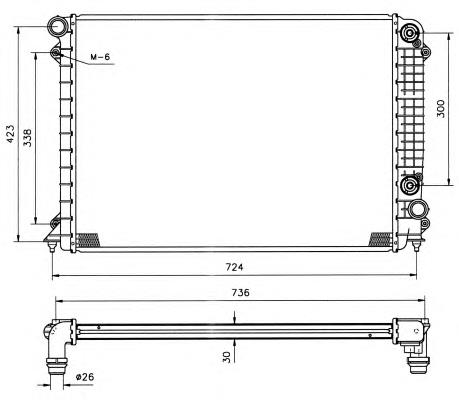 51579 NRF radiador refrigeración del motor