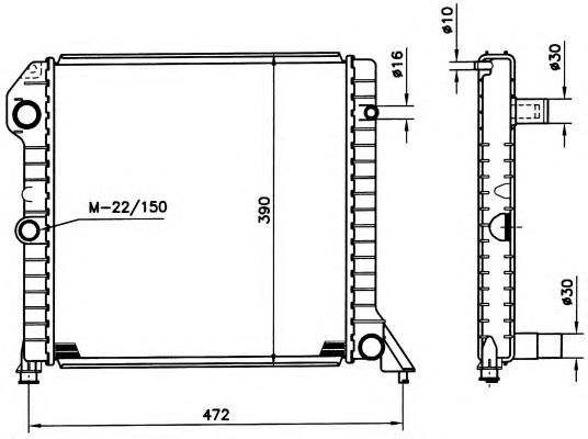 516991 NRF radiador refrigeración del motor