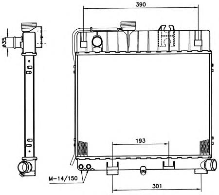 51345 NRF radiador refrigeración del motor