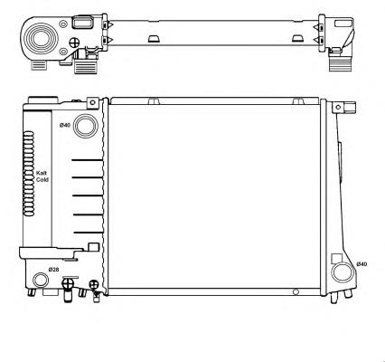 51353 NRF radiador refrigeración del motor