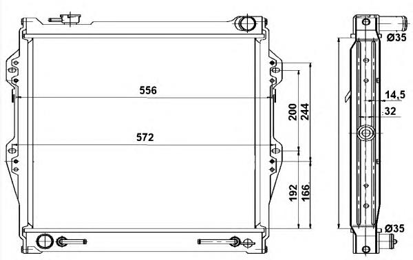 52091 NRF radiador refrigeración del motor