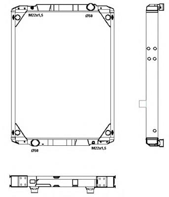 52071 NRF radiador refrigeración del motor