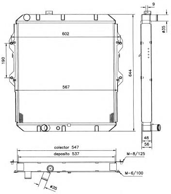 52120 NRF radiador refrigeración del motor