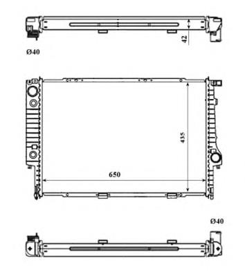 Radiador refrigeración del motor 519589 NRF