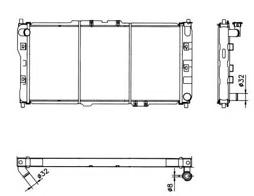 52017 NRF radiador refrigeración del motor