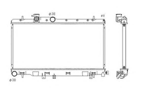 53697 NRF radiador refrigeración del motor