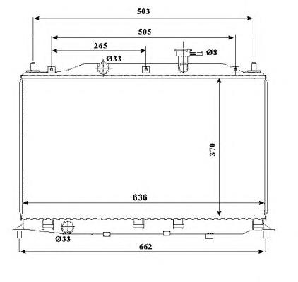 53822 NRF radiador refrigeración del motor