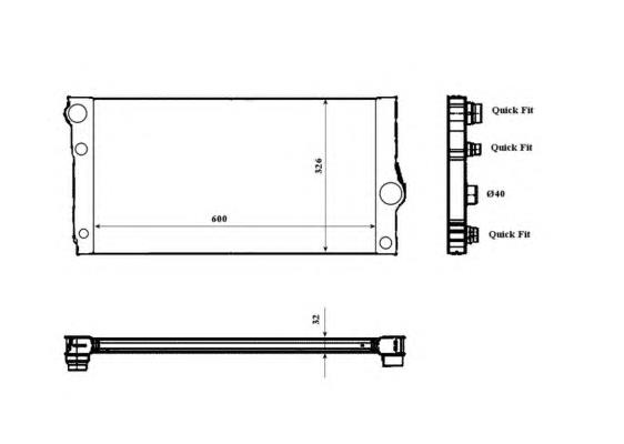 53817 NRF radiador refrigeración del motor