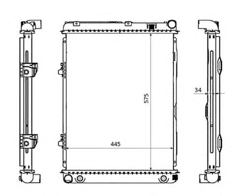 53866 NRF radiador refrigeración del motor