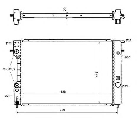 53871 NRF radiador refrigeración del motor