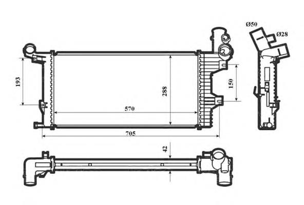 53856 NRF radiador, refrigeración del motor adicional