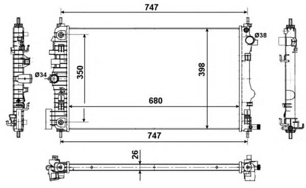 53775 NRF radiador refrigeración del motor