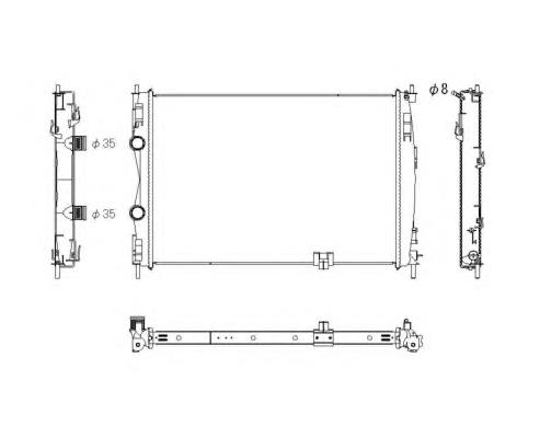 53757 NRF radiador refrigeración del motor