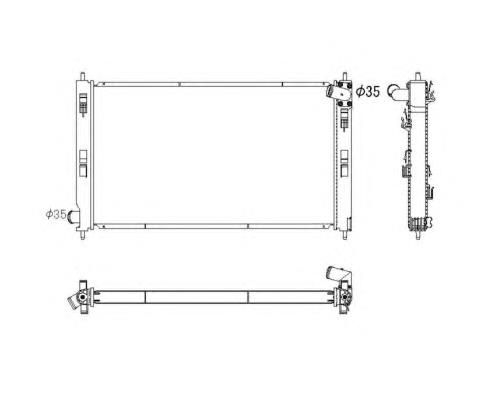 53753 NRF radiador refrigeración del motor