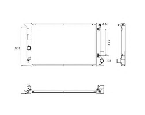 53766 NRF radiador refrigeración del motor