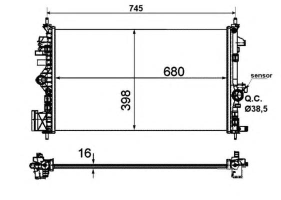 53773 NRF radiador refrigeración del motor