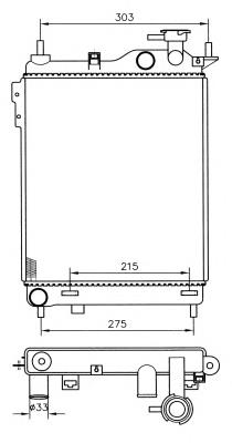 53359 NRF radiador refrigeración del motor