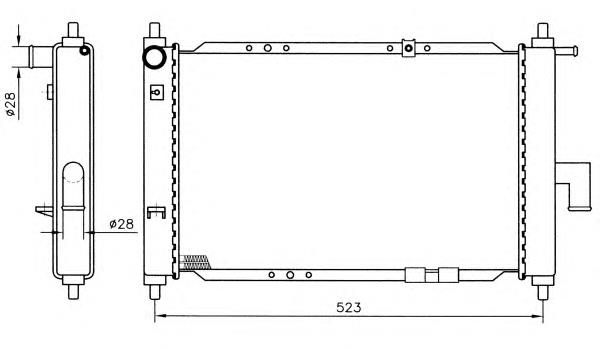 53375 NRF radiador refrigeración del motor