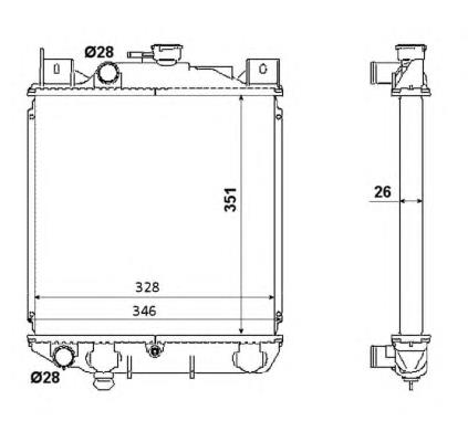 53350 NRF radiador refrigeración del motor