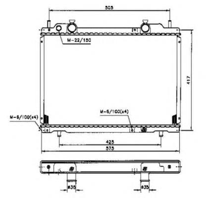 53222 NRF radiador refrigeración del motor