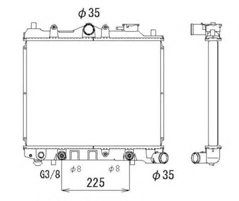 53265 NRF radiador refrigeración del motor