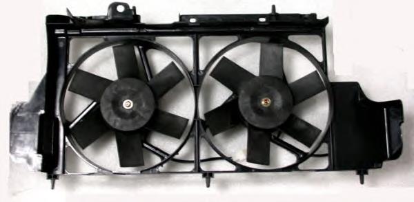  Difusor de radiador, ventilador de refrigeración, condensador del aire acondicionado, completo con motor y rodete para Citroen C15 VD