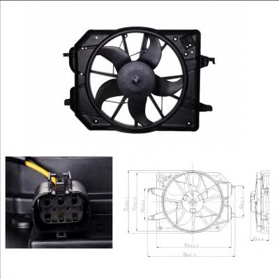 47021 NRF ventilador (rodete +motor refrigeración del motor con electromotor completo)