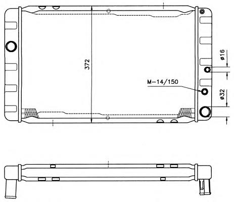 505412 NRF radiador refrigeración del motor