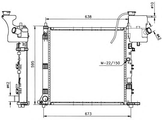 50576 NRF radiador refrigeración del motor