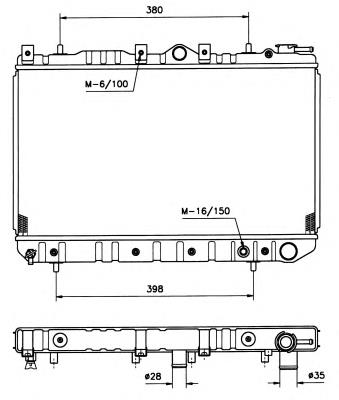 504133 NRF radiador refrigeración del motor