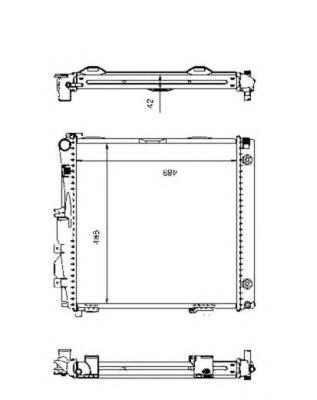 504258 NRF radiador refrigeración del motor