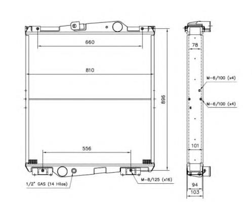 504773 NRF radiador refrigeración del motor