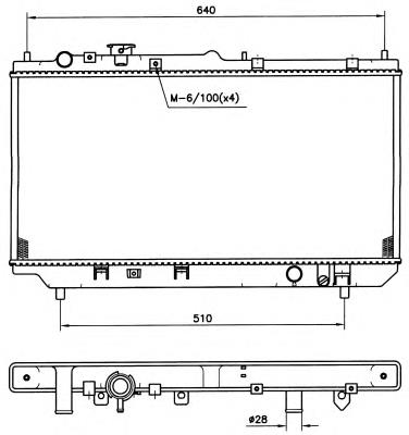 509511 NRF radiador refrigeración del motor