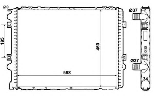 509711 NRF radiador refrigeración del motor