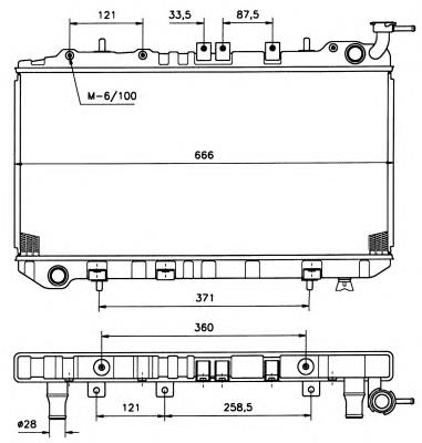 506864 NRF radiador refrigeración del motor