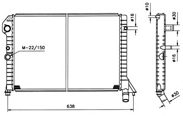 506990 NRF radiador refrigeración del motor