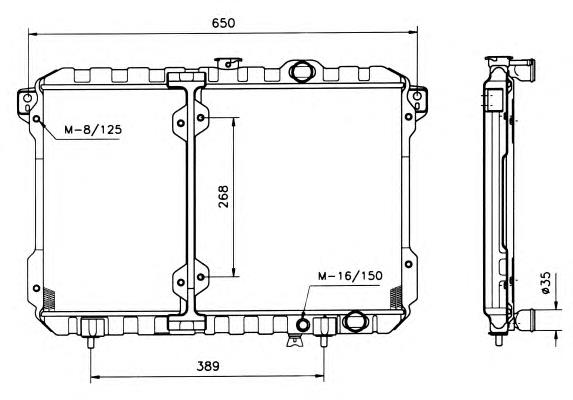 503481 NRF radiador refrigeración del motor