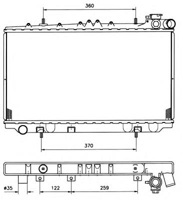 50134 NRF radiador refrigeración del motor