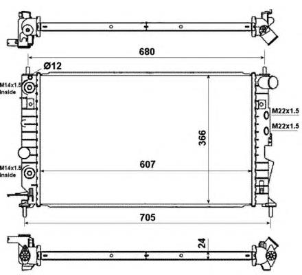 50219 NRF radiador refrigeración del motor