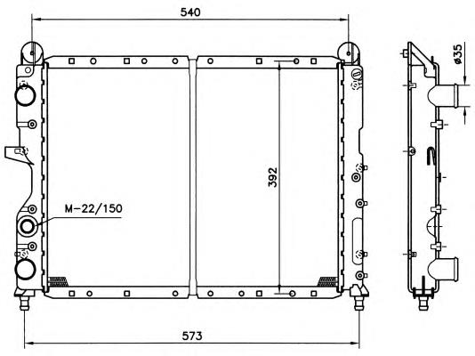 58012 NRF radiador refrigeración del motor