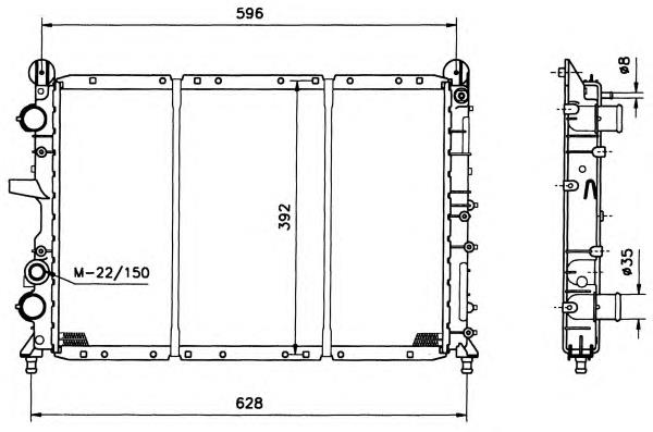 58123 NRF radiador refrigeración del motor