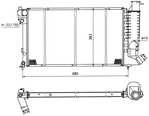 58092 NRF radiador refrigeración del motor