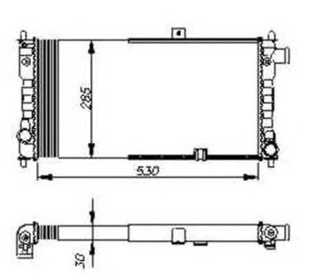 54704 NRF radiador refrigeración del motor