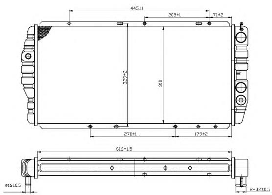 54699 NRF radiador refrigeración del motor